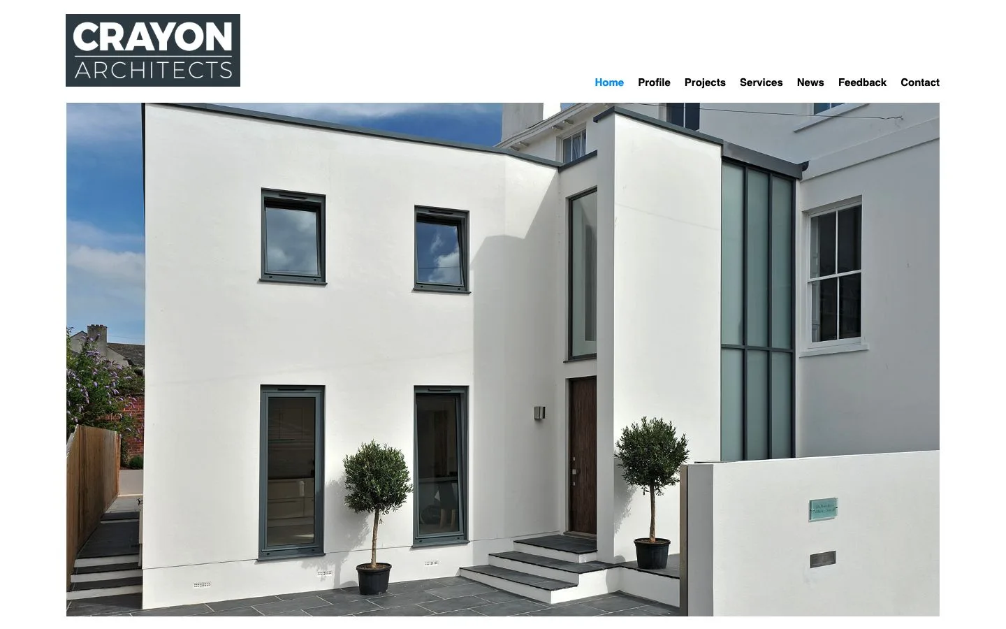 Crayon Architects bespoke content-managed portfolio website in Plymouth, Devon