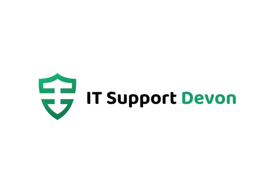 IT Support Devon shield and Devon flag-inspired brand identity for the South Hams